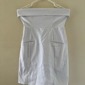 Amazon Strapless Light Gray Dress